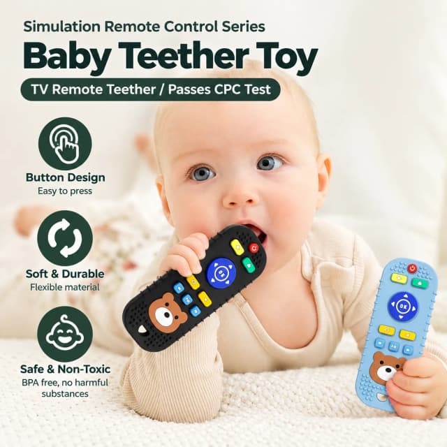 Remote Food Grade Silicone Teether